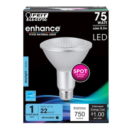 Feit Electric Feit Enhance PAR30 E26 (Medium) LED Bulb Daylight 75 Watt Equivalence 1 pk PAR30LDMSP950CA
